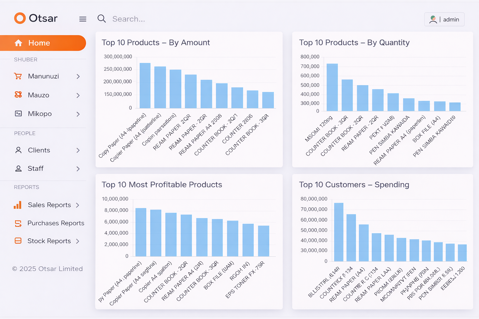 Otsar POS system with stock and sales management